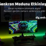 DLG RGB Masa Arkası Senkron 160 CM LED Aydınlatma Şeridi Uygulama Kontrollü