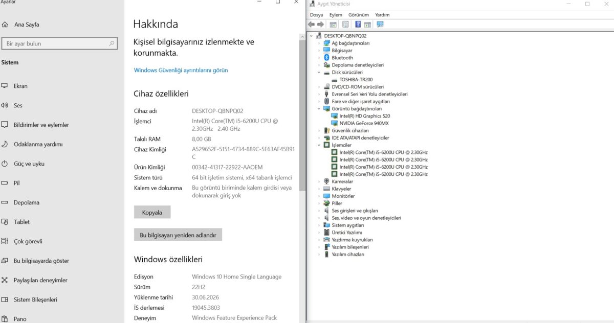 Lenovo IdeaPad 510-15ISK i5-6200U 8GB 240GB 940MX 2GB 15.6" FHD 80SR006QTX Notebook (İKİNCİ EL) - Görsel 5