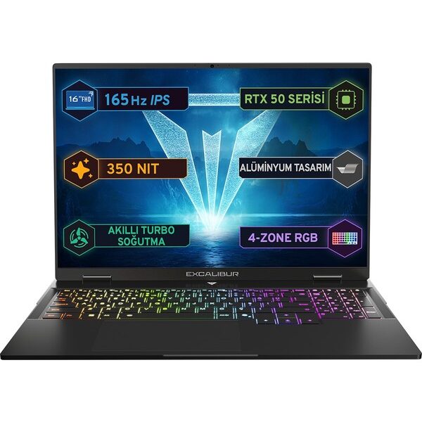 Casper Excalibur G915.1362-CF70X-C i7-13620H 24GB 1TB  RTX5070 FDOS 16" WUXGA Gaming Laptop