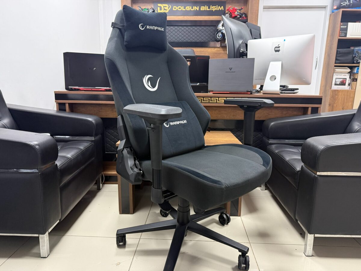 Rampage KL-R72 Woof Üst Seviye Terletmez Kumaş Siyah Oyuncu Koltuğu (İKİNCİ EL) - Görsel 2