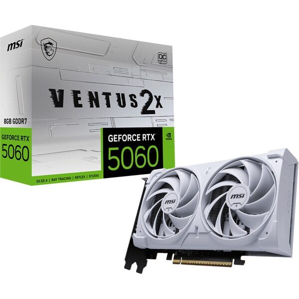 MSI VGA GeForce RTX5060 8GB Ventus 2X OC 128Bit Beyaz Ekran Kartı