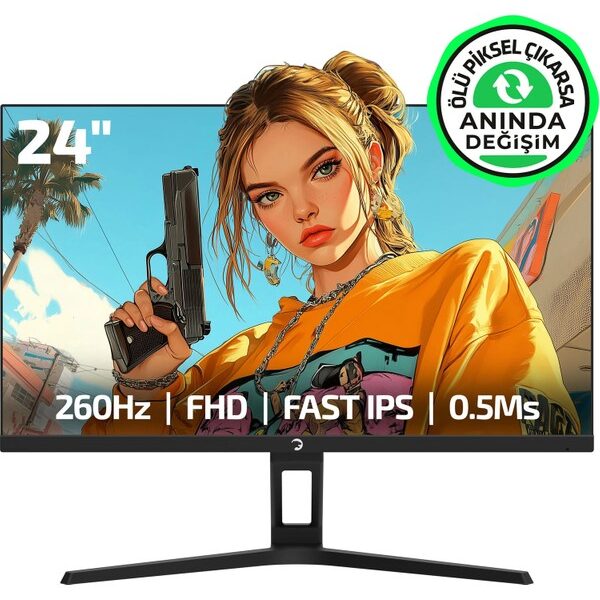GamePower Kaze T10 24″ 260Hz 0.5ms FHD Fast IPS Gaming Monitör (Ölü Pikselde Anında Değişim)