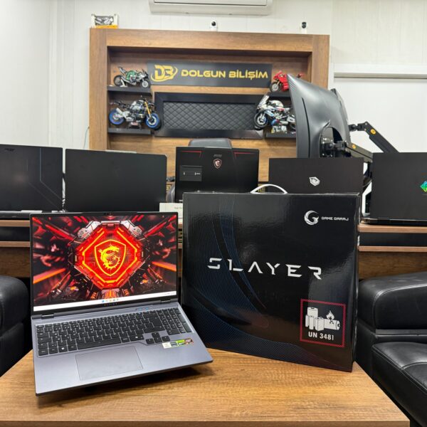 Game Garaj Slayer R9T-5070 C1 AMD Ryzen 9 8945HX 32GB RAM 1TB SSD RTX5070 16" 300Hz Oyuncu Notebook (İKİNCİ EL)