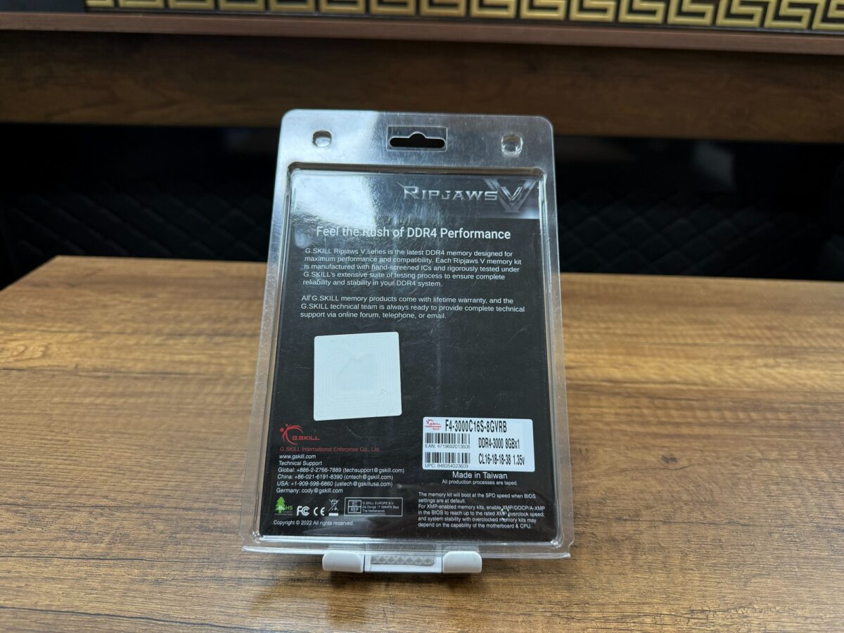 GSKILL 8GB (1x8GB) RipjawsV Kırmızı DDR4 3000MHz CL16 1.35V Single RAM - Görsel 4