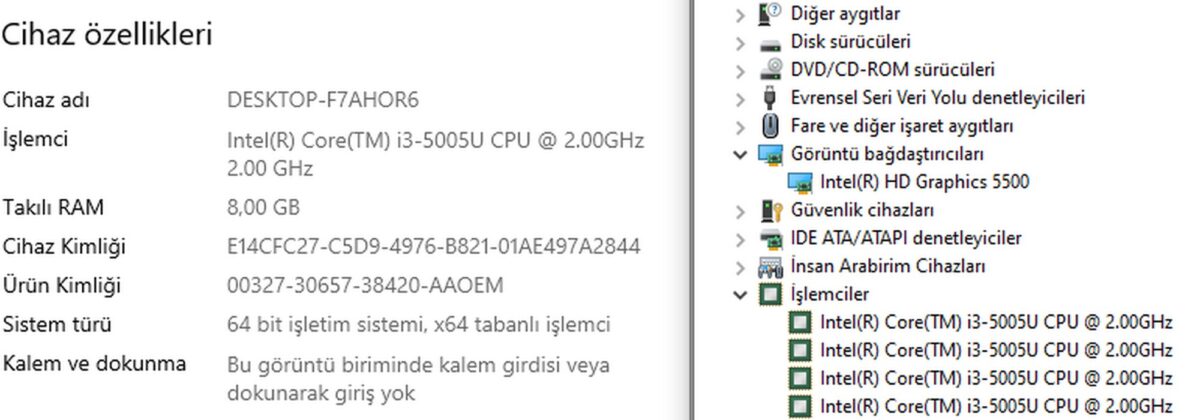 HP 15-BS153NT i3-5005U 8GB RAM 120GB SSD 15.6" HD 4UK80EA Notebook (İKİNCİ EL) - Görsel 5