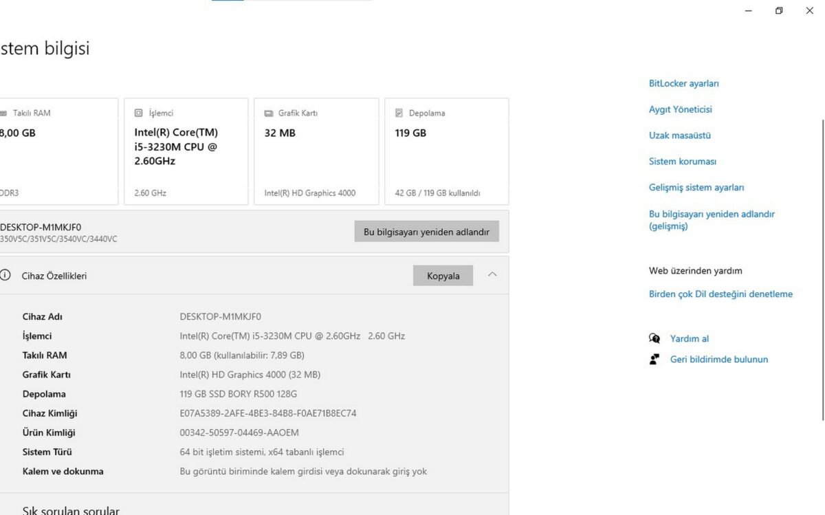 Samsung NP350E7C-S01TR İ5-3230M 8GB 128GB HD4000 17.3" Notebook (İKİNCİ EL) - Görsel 5
